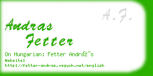 andras fetter business card